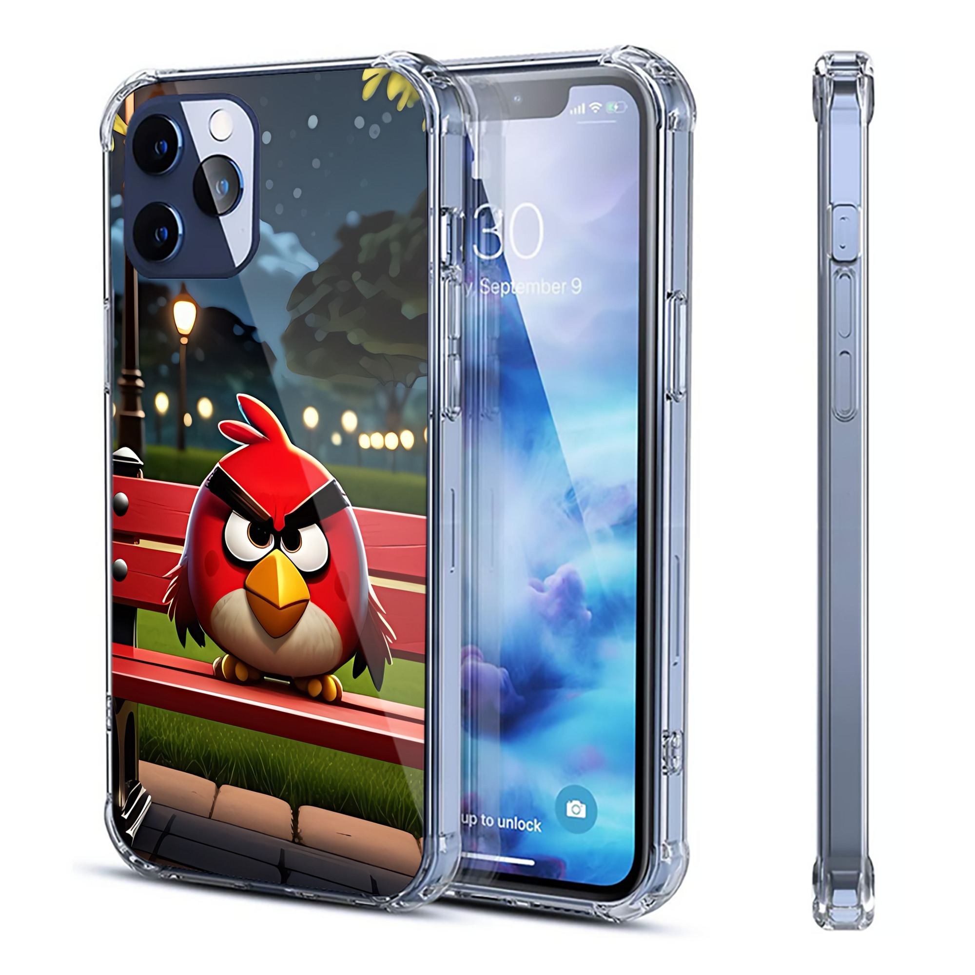 （画像用） Angry Birds アングリーバード 【iPhone 12シリーズ対応】透明スマホケース（クリアソフトケース）